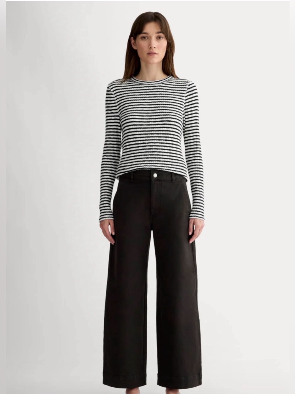 Everlane Black Wide Leg Utility Pants